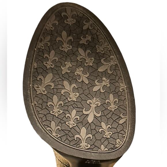 Sofft Women’s Black Leather Snakeskin Print Pumps with small Platform Size 9 - Picture 10 of 12